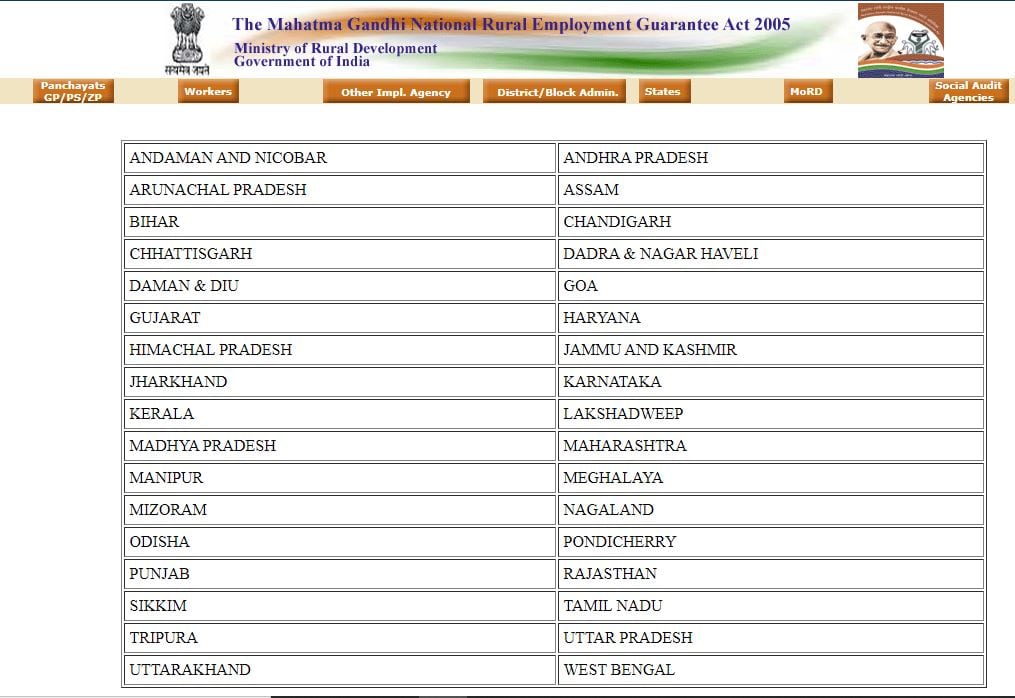 NREGA Nic in Job Card List