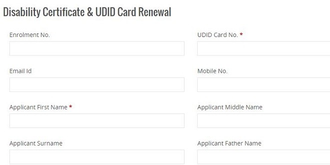 Apply for UDID Card Renewal